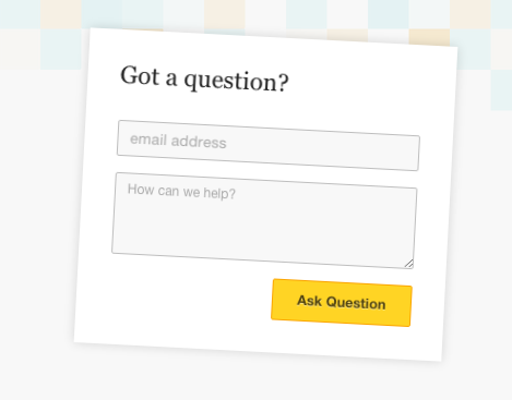 Ask for feedback to improve your landing page with a simple contact form